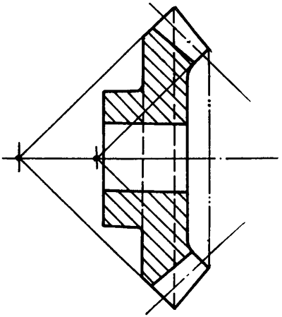 錐齒輪和準雙曲面齒輪術語點、曲線和曲面