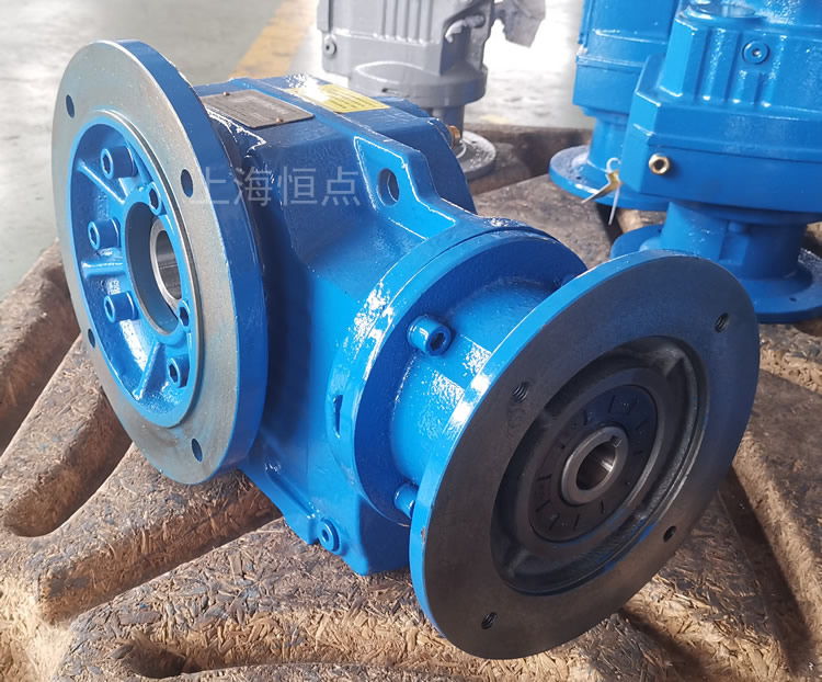 KAF57減速機 輸入配B5圓法蘭端蓋 輸出通孔+法蘭 實物圖-上海恒點原創