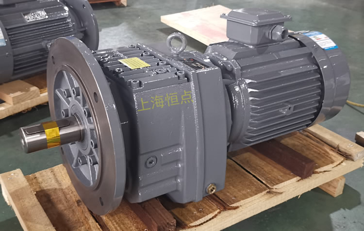 RF87減速機，立式安裝，輸入配電機，實物照片如下