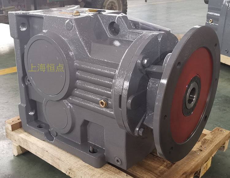 K97減速機，輸入配電機法蘭端蓋，右輸出單軸，實物圖如下