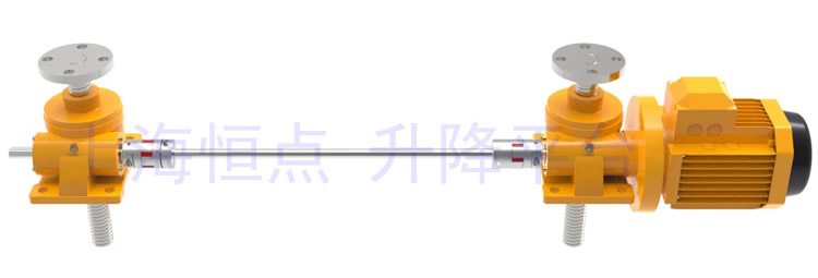 SWL系列直線型升降平台，電機直聯側放實物圖